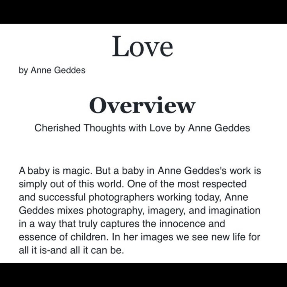 COPY - Anne Geddes hard cover Cherished Thoughts and Love. - Picture 3 of 5